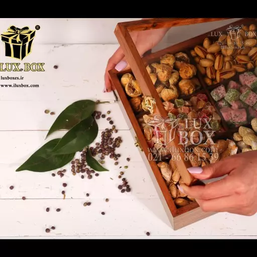 جعبه  پذیرایی چوبی لوکس باکس کد LB131